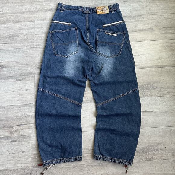 Pepe Jeans London Other - Vintage Pepe Jeans Denim Y2K Ultra Baggy Jeans Pants 34x32 Men Faded Drawstring